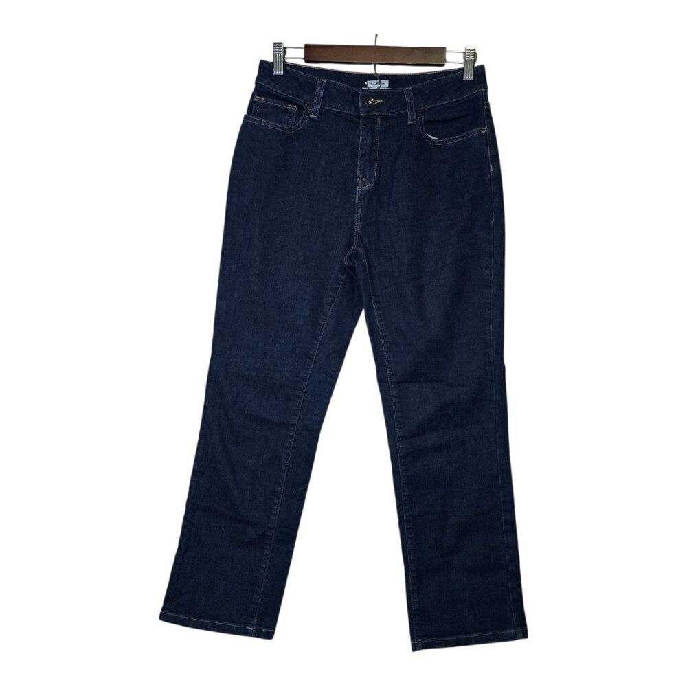 L.L. Bean Women’s Size 8 Petite Classic Fit Stretch Blue Denim Jeans Cotton
